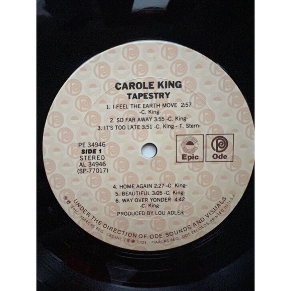 Carole King Tapestry / Rhymes & Reasons LP Ode Records VG+/VG - Picture 12 of 14